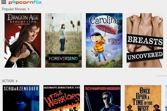 streaming movies on popcornflix