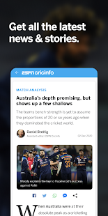 ESPNCricinfo - Live Cricket Scores, News & Videos Screenshot